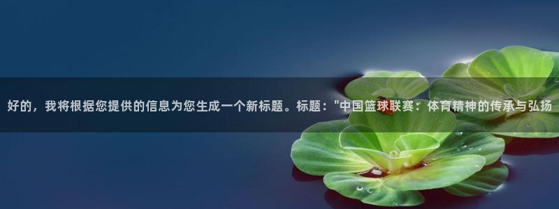 好的，我将根据您提供的信息为您生成一个新标题。标题：\